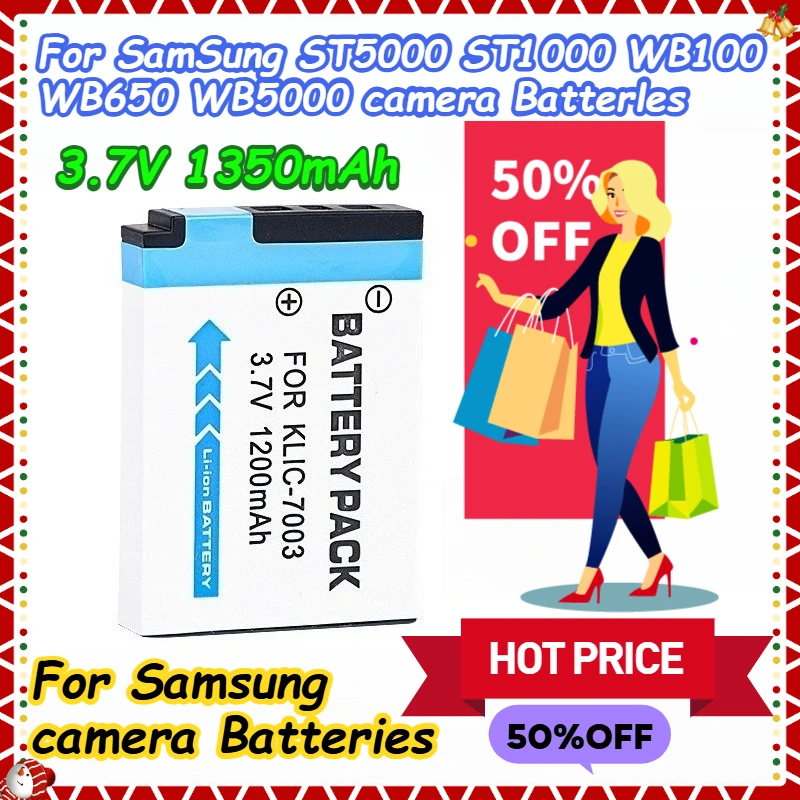

3.7V 1350mAh SLB-11A for Samsung ST5000 ST1000 WB100 WB650 WB5000 Camera Batteries