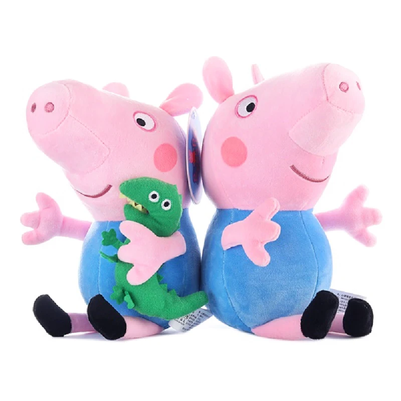 

30cm Peppa Pig George Dad Mom Kawaii Children's Cartoon Stuffed Doll Children's Room Decoration Kids Holiday Birthday Gifts Toys
