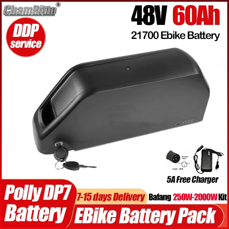 48V 30 40ah 45 50 60ah Battery  Electrical Bicycle chamrider 21700 Lithium battery E bike Bafang 1000w 2000W Elektronische Fiets