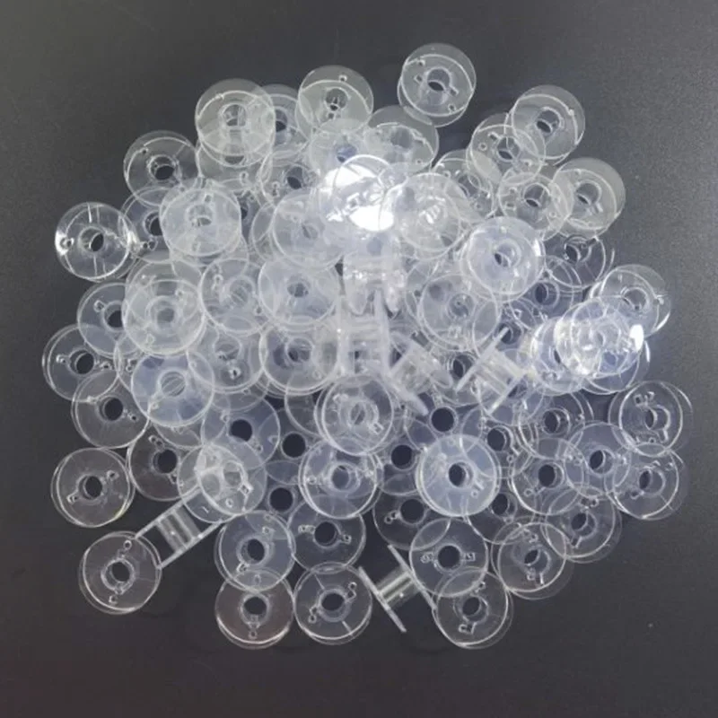 30pcs Plastic Sewing Bobbins for Sewing Machine Transparent Empty Spools Universal Threads Bobbins DIY Sewing Accessories