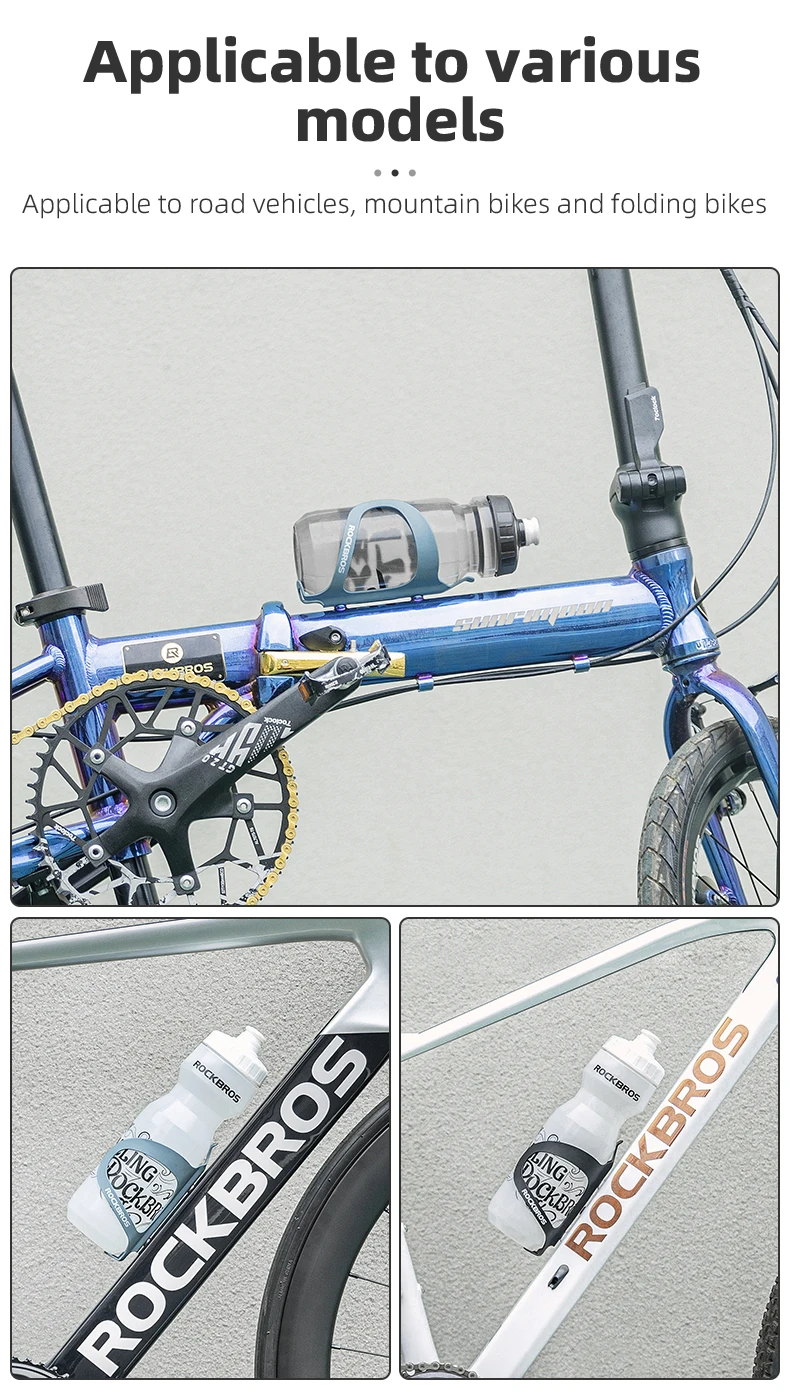 ROCKBROS Fahrrad-Flaschenhalter, ultraleicht, Fahrrad-Flaschenhalter, unterstützt leicht, einfache Installation, Rennrad-Zubehör – Detail 13