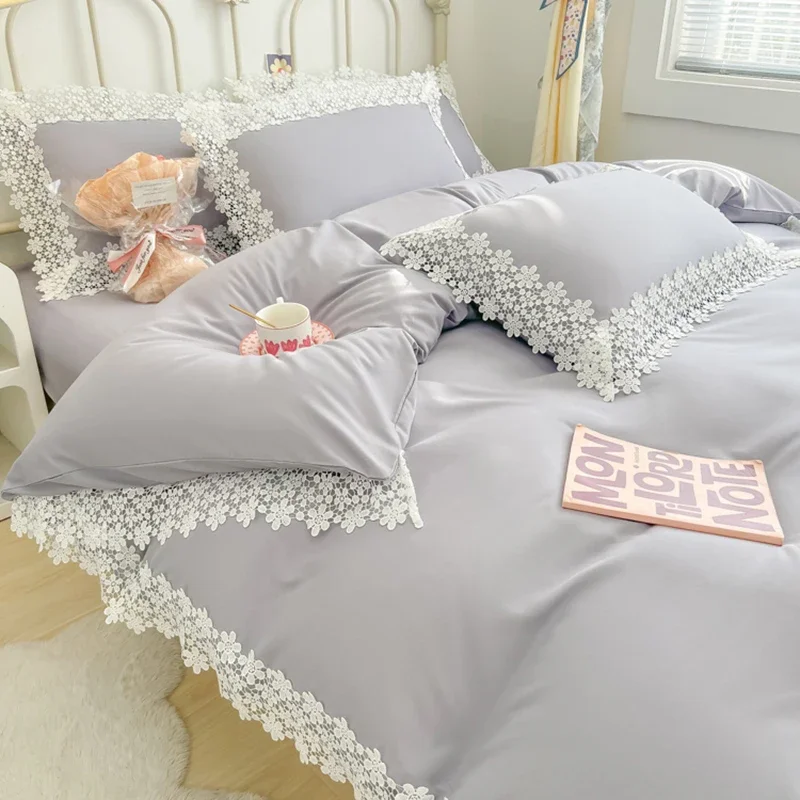 2025 Premium High - End Bedding Set, Korean - Style Lace and Ruffles, for 1.5m, 1.8m, 2.0m Double Beds