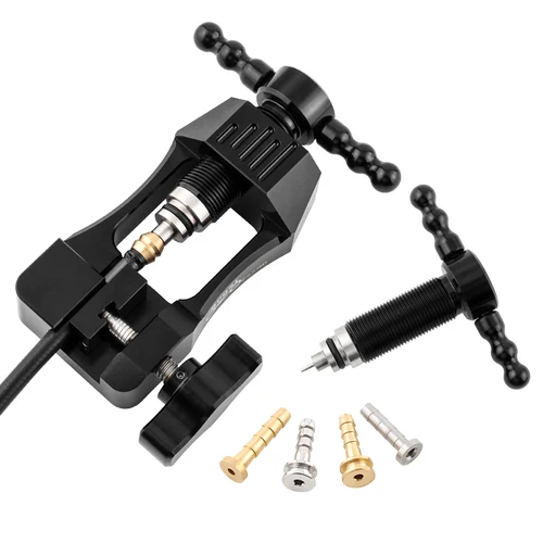 Imagen 2 del producto MUQZI-Herramienta de inserción de ajuste de manguera hidráulica para bicicleta, controlador de aguja de freno, prensa de aguja de oliva, instalación con cortador de manguera de bicicleta
