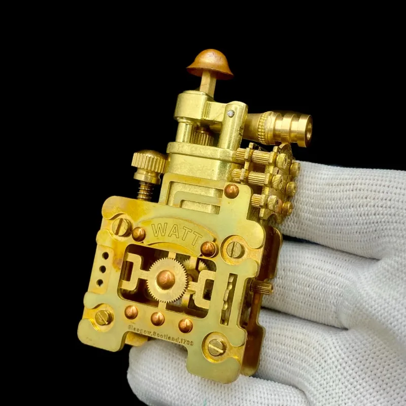 

Механическая зажигалка в стиле стимпанк, 2026 Ватт, с ручной резьбой и подъемным механизмом, винтажный декор, подарок для мужчин