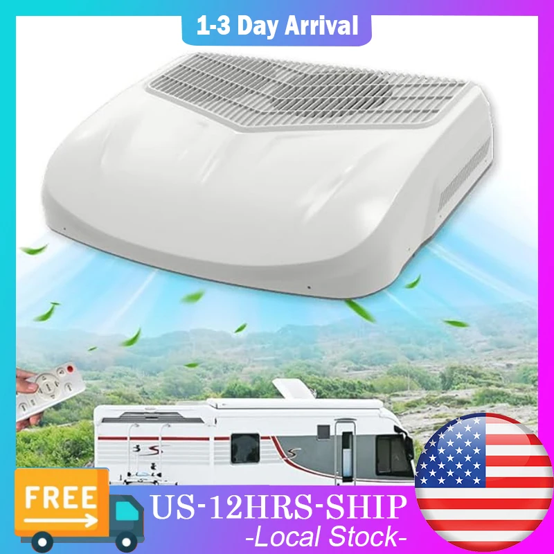 12V Air Conditioner For Car Trucks & RV-Quiet 3-Motor Car AC &Intelligent Control Ultra-Thin BodyDouble-Layer Evaporator Removab