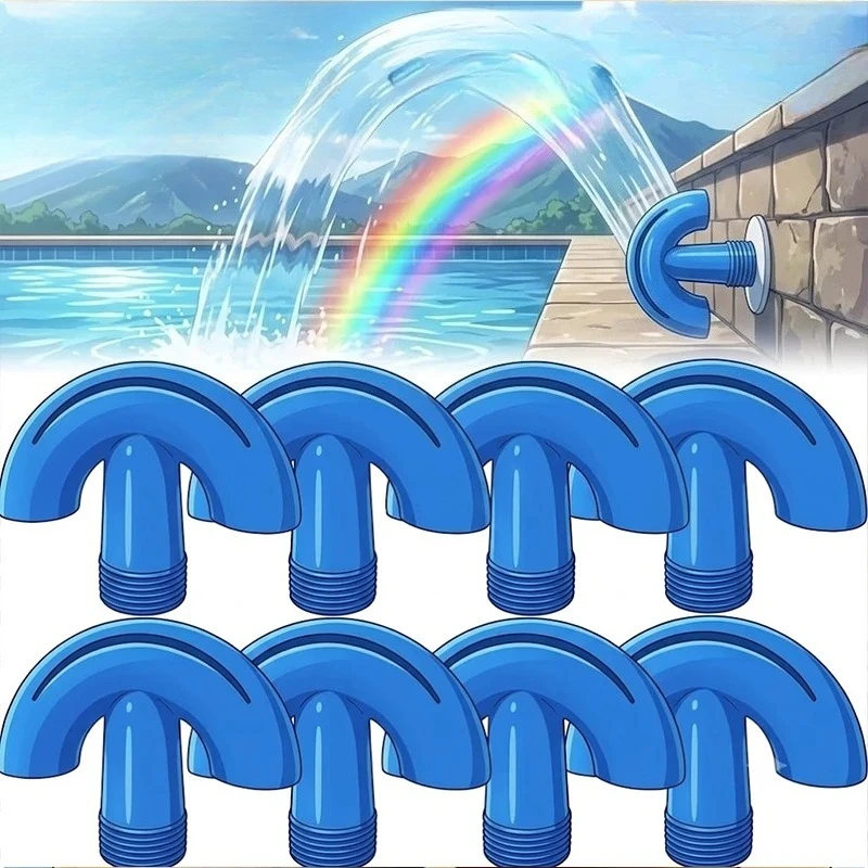 Pool Aerator Nozzle Water Cooling Fan Shaped Fountain Waterfall Spray Jet for Ground Pool Filter Pump Water Circulation 10/1pcs