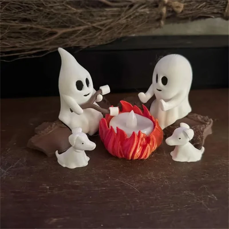 

Halloween Ghost Resin Crafts Mini Desktop Figurine Party Decor Gift Home Halloween Party Supplies Decoration