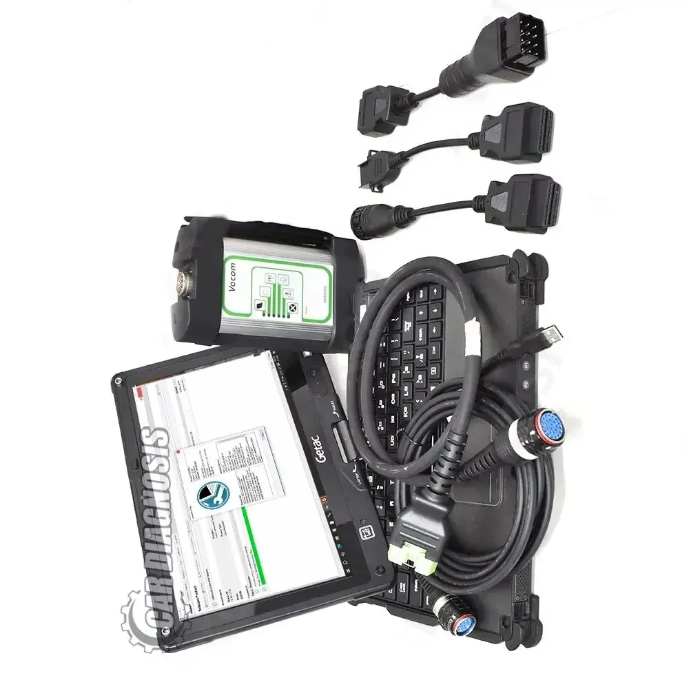 

Getac V100 laptop+For Vocom 88890300 OBD2 Adapter OBD Scanner Truck Excavator wheel loader Diagnostic Interface for Renault/UD