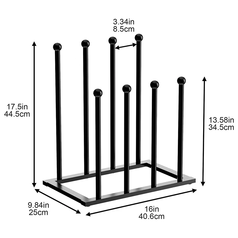 Vertical Metal Boot Rack Standing Shoes Drying Stand For Wader Tall Boots Cowboy Boots Shoes Organizer For Closet Entryway Patio - view 5