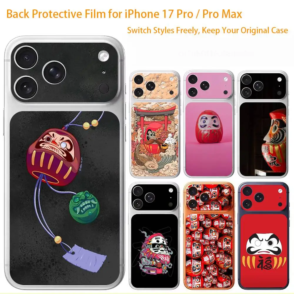 

Japanese Daruma Premium Skin Wrap for iPhone 17 Pro/Max, Back Frame Camera Protective Decal (Not Case)