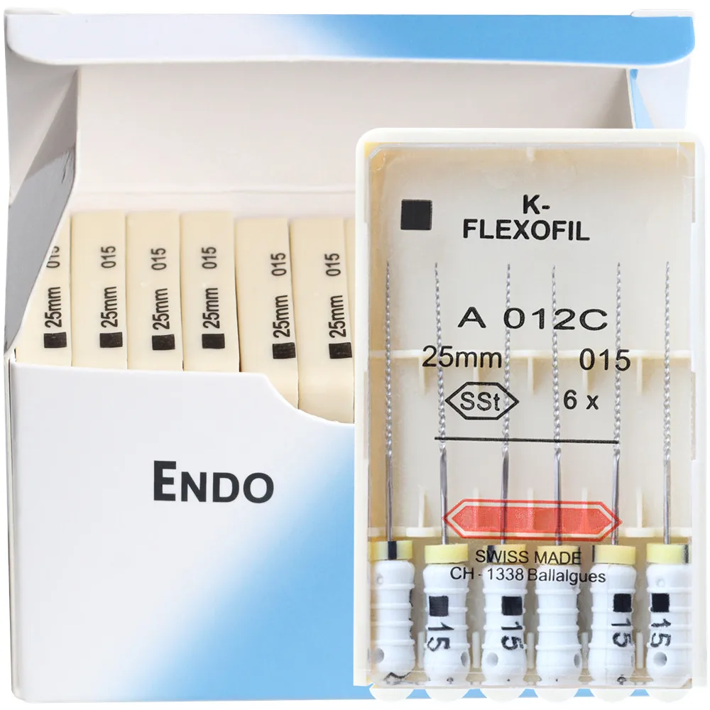 10 paczek/pudełko elastyczność K-FLEXOFILE dentystycznego 21/25/31mm Endo kanałowy K Files SSt Hand Use stomatologia endodontyczne instrumenty