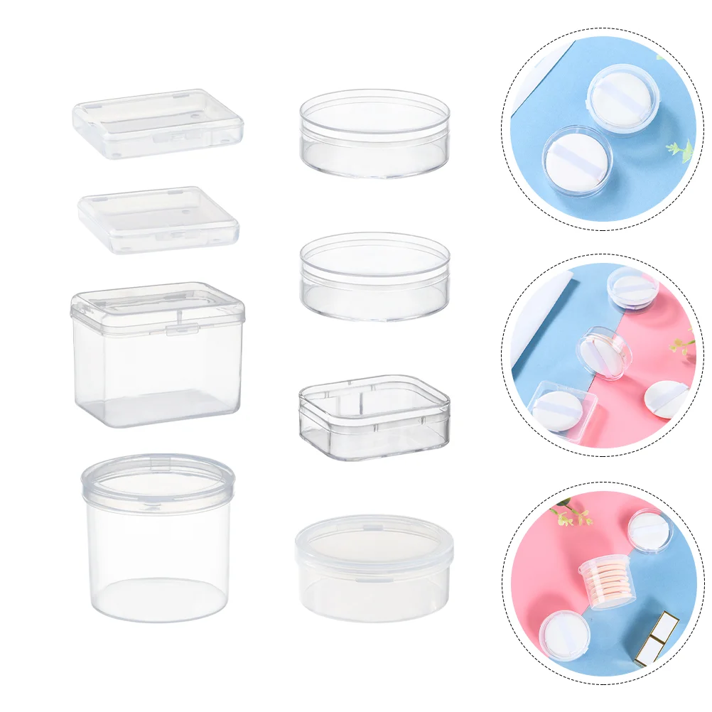 

Portable Powder Holder Makeup Sponge Case Desktop Makeup Sponge Case Storage Box Travel Containers Hygienic Safe