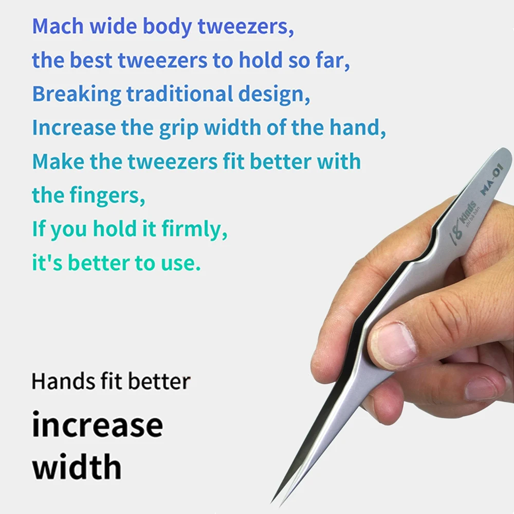 18種類 MA-01 マッハワイドピンセット 携帯電話、タブレット、コンピュータ、マザーボードチップICネジ部品クランプツール用