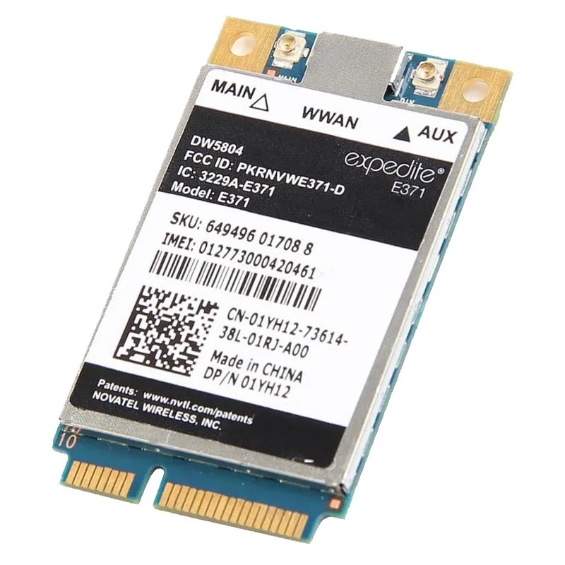Dell Original Wireless Dw5804 4g Lte/wwan Mobile Broadband 01yh12 E371 Mini Pci-e 3g/4g Internal Modem High-speed Network Card