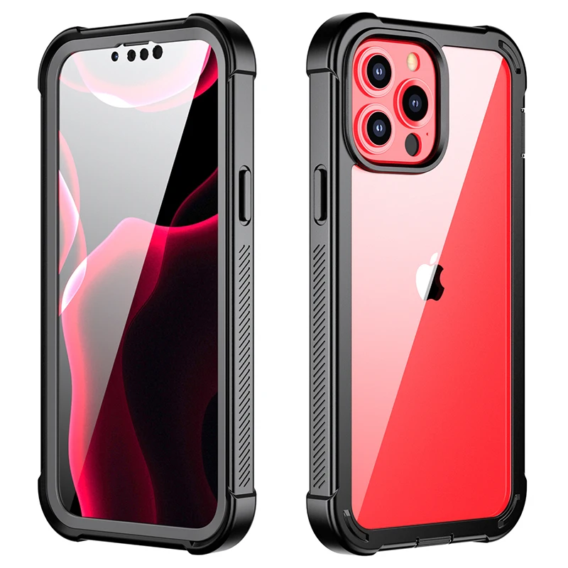 Dropshipping For iPhone 13 Pro Max 13 Mini 360 Degree Back Cover for iPhone 13 Pro Phone Protector Shockproof Rugged CASE Cover