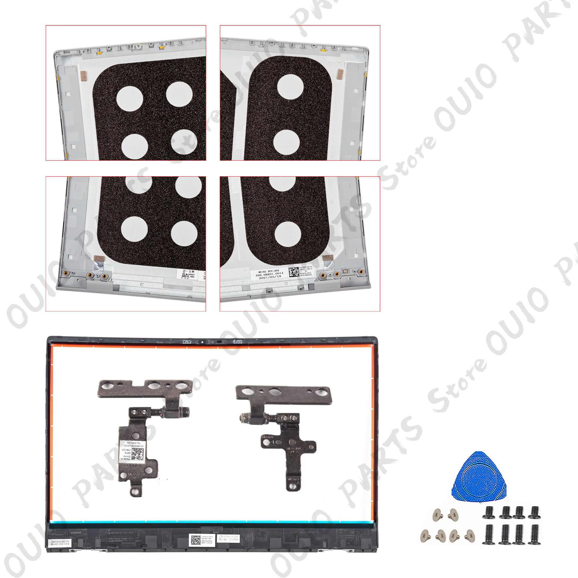 

Cover For Inspiron 14 5401 5402 5405 5408 5409 P130G LCD Back Cover/Front Bezel/Hinges 14inch 0WK1KG 0T23C6 0CXCY0