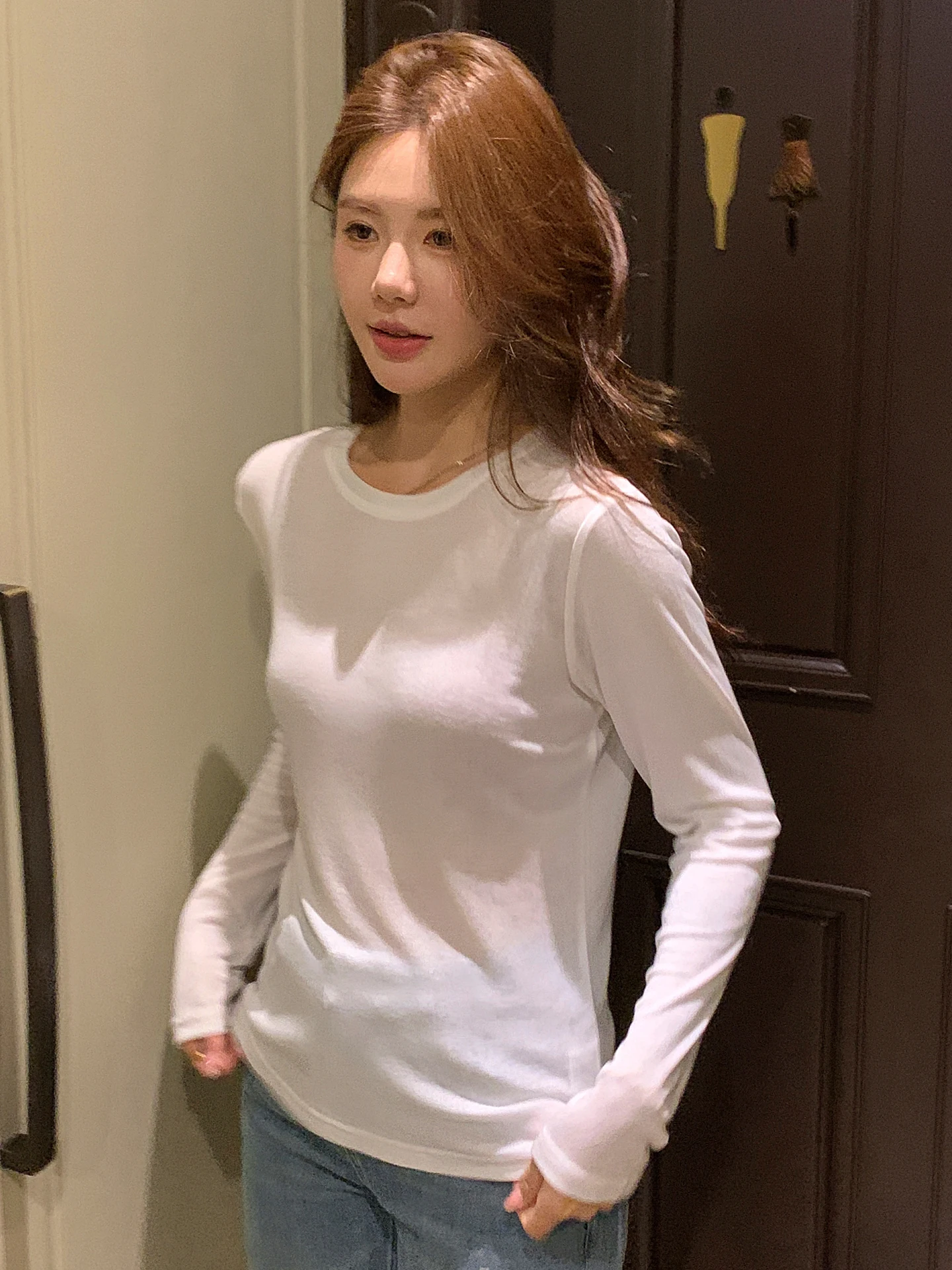 

Soft Woolly Mask Long Sve Women's Base irt Comfortable Breathable Moisture ng Knitted Sweater Fall Season