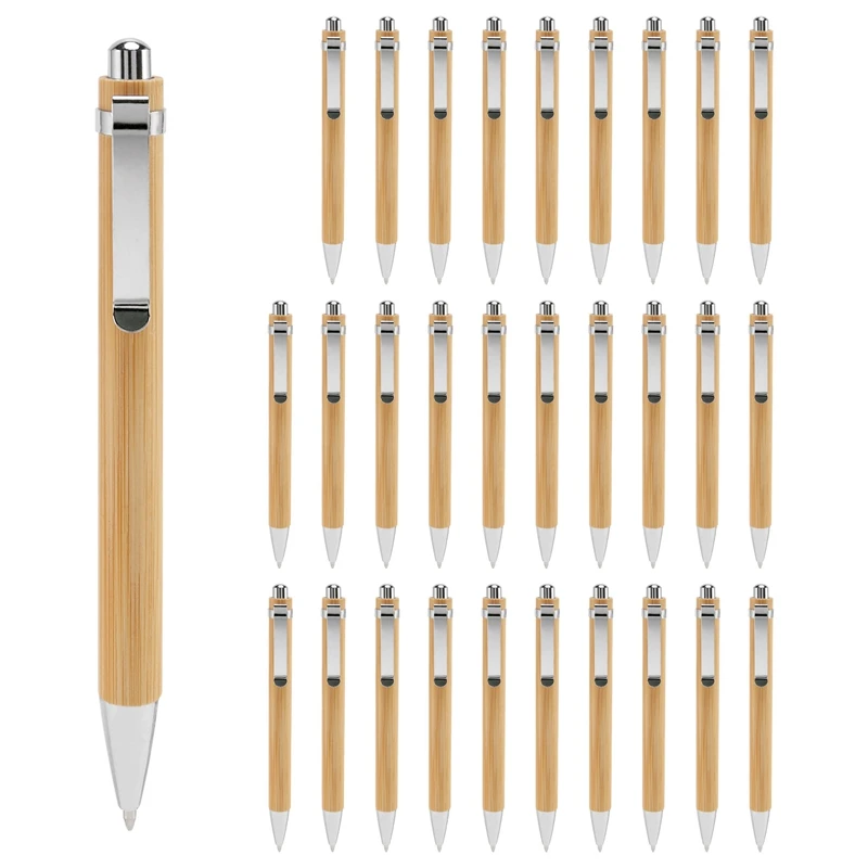 Ballpoint Pen Sets Quantities Bamboo Wood Writing Instrument(30 Set)-A79M