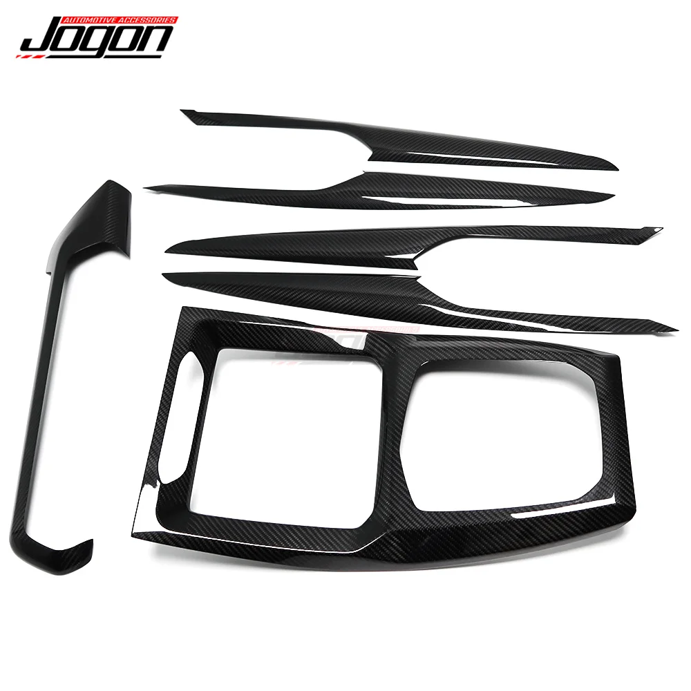 For BMW X3 G01 2022 2023 Real Carbon Fiber Car Styling Central Console Gear Shift Cover Panel 6Pcs Car Interior Accessories LHD