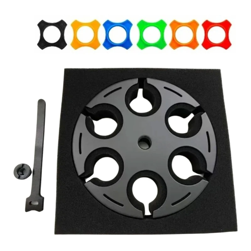 Multifunctional Mics Rack With 6 Shock Absorbing Slots Space Efficient Portable Design For Wireless Cord Sound Equipment 