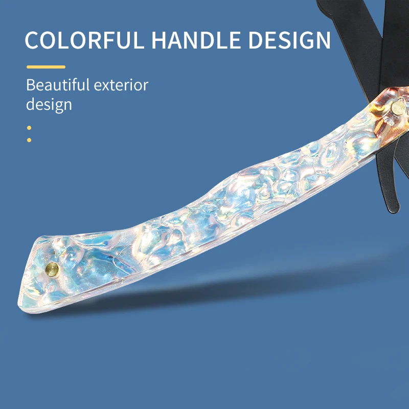 Счастливый парикмахерский бритвенный станок для бритья, мужской цветной классический бритвенный нож, бритва для лица, профессиональный парикмахер, аксессуары для парикмахера