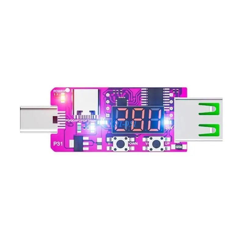

E15A Double Input Type C Charges Tester 28V Starts & Measurement Display for Testing