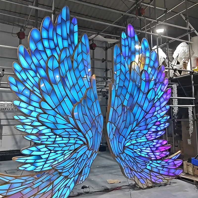 

Square Park Event Planning Stage Garden Landscape Festival Angel Wings Art Installation