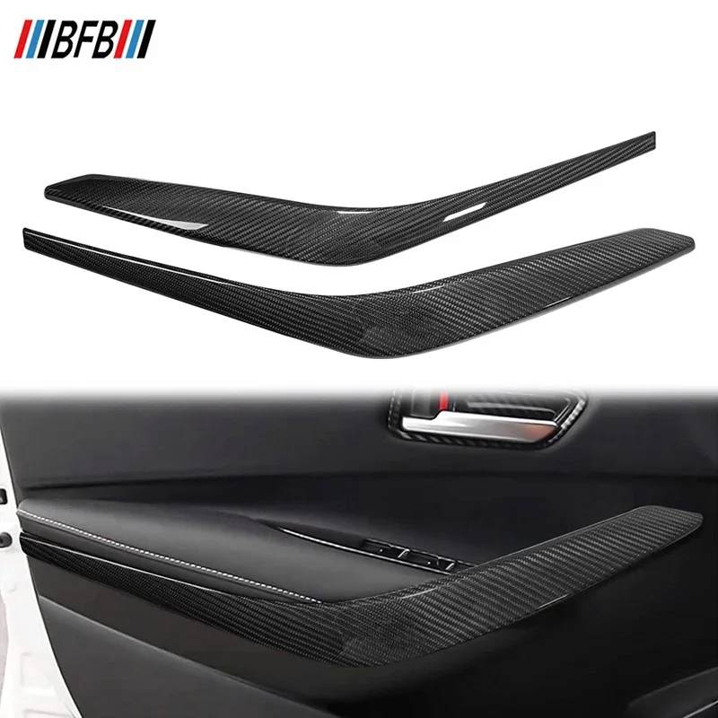 

For TOYOTA Corolla GR Real Dry Carbon Fiber Interior Armrest Front Door Cover Trimm Decoration Modification 23-2025 Accessories