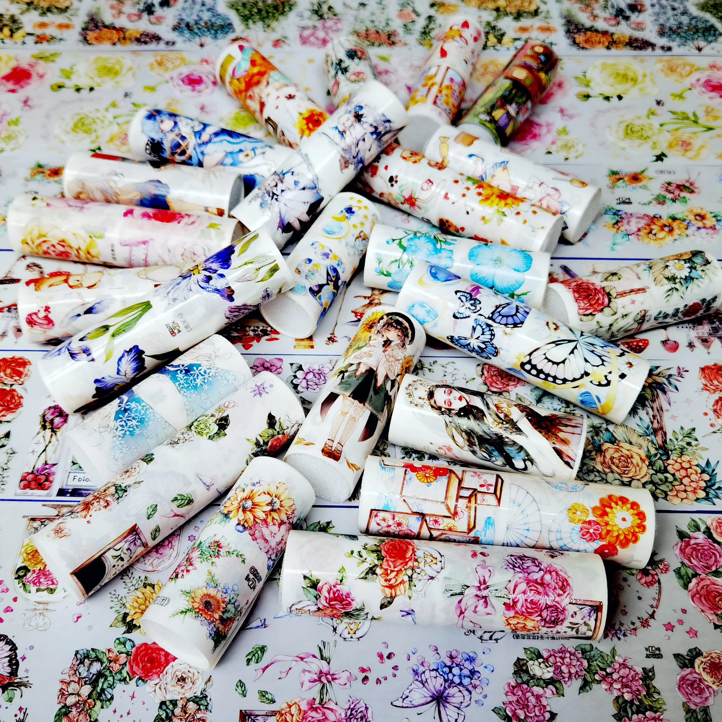 1m Kawaii Girls Washi PET Tape Adhesive Masking Tapes Planner DIY Craft Scrapbooking Diary Journal Sticker Decorative Album Gift