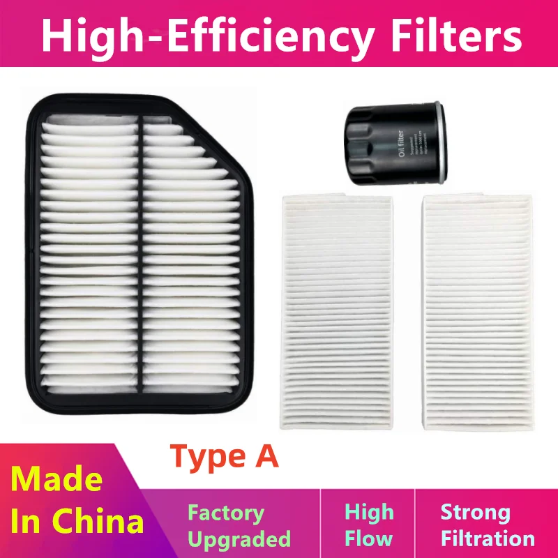 

4pcs/For Jac Refine M3 1.8l Oil Filter, Air Filter & Cabin Air Filter/Auto Parts