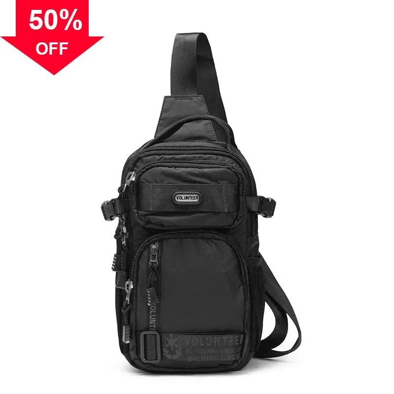 Cross Body Chest Pack Shoulder Bags For Men /Assault Travel Fashion Male Waterproof Oxford Sling Backpack Messenger Bag