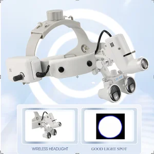 Chirurgisches Fernglasvergrößerung mit LED -Scheinwerfer, Zahnvergrößerungsgläser, 5W -Fokus -Licht, vordere medizinische Lampe, Zahnvergrößerungsgläser 3.5x 12 Hauptverkauf medizinischer Scheinwerfer - №12