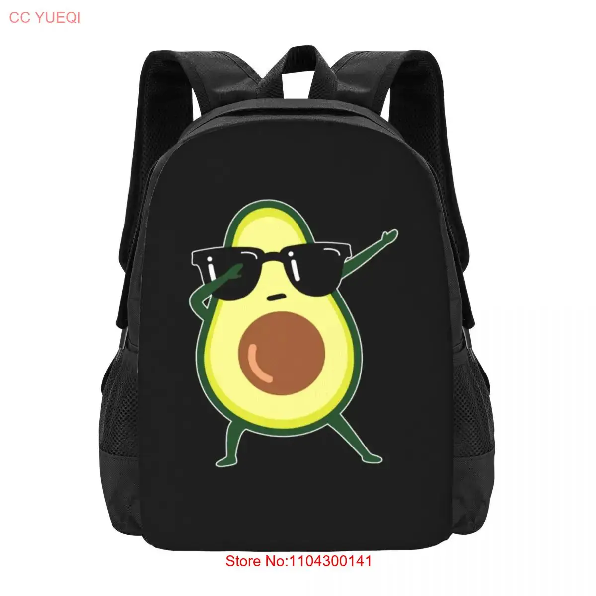 Dabbing Avocado Graphic T For Kids And Adults Collaboration Backpack Large Capacity Cute Foldable  Clothes Backpacks