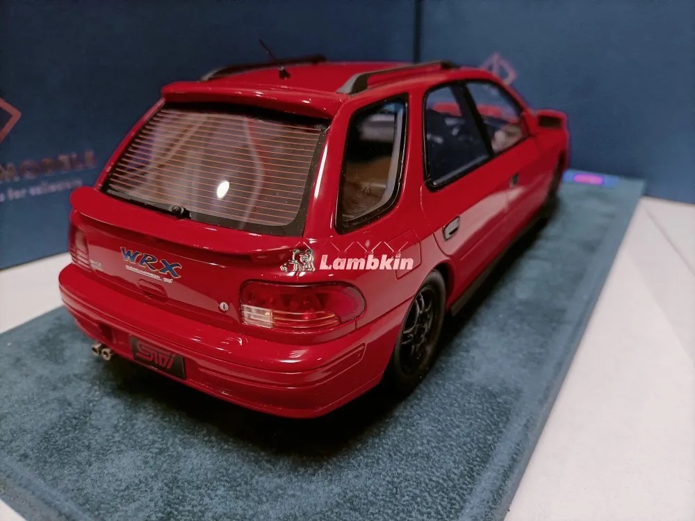 Engup 1/18 For Subaru WRX GF8 1994 Red Impreza Wagon Car Model Gift Miniature Collectible