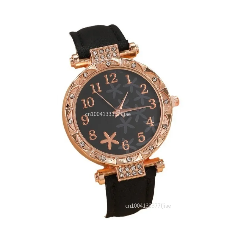 6 stücke Neue Damen Uhr Damen Mode Uhr Neue Einfache Elegante Armbanduhr Quarzuhr für Mädchen Damen Relogio feminino