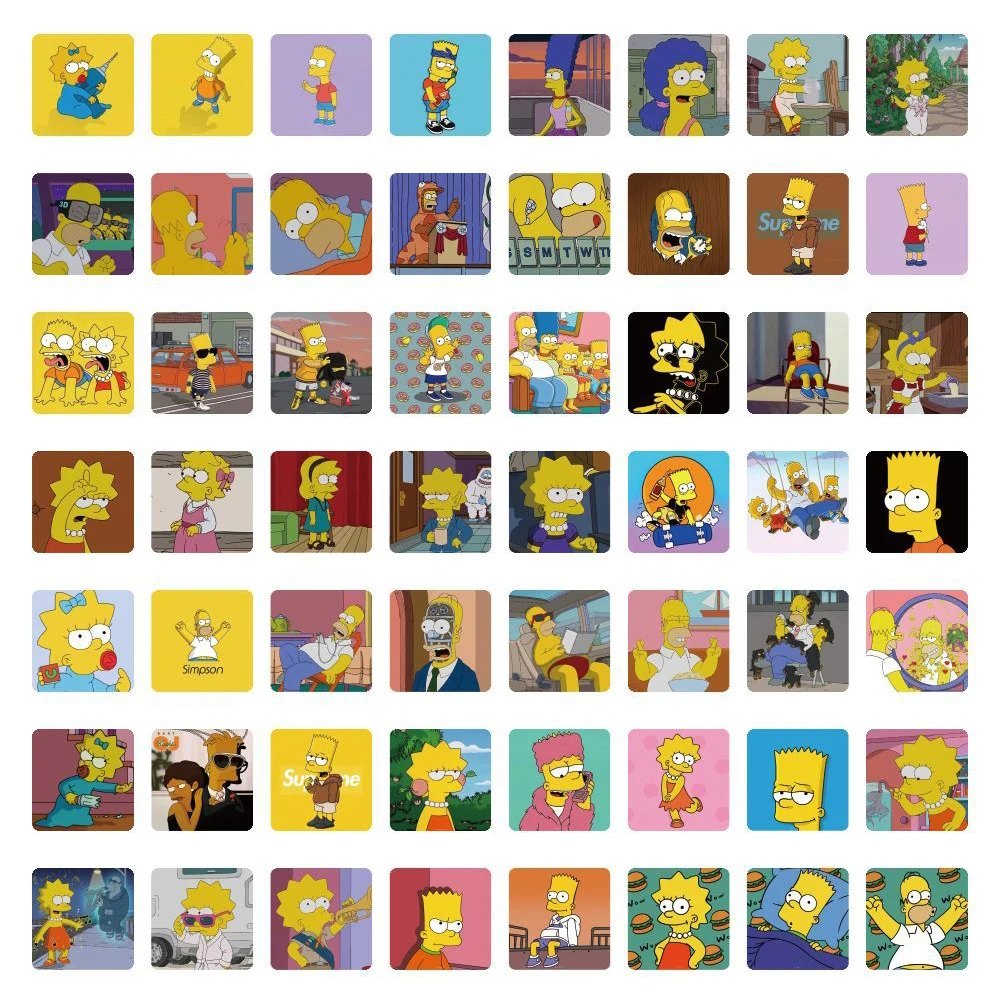 10/30/59PCS Disney The Simpsons Stickers for Kids Funny Cartoon Decals DIY Phone Motorcycle Laptop Bike Graffiti Kid Sticker Toy