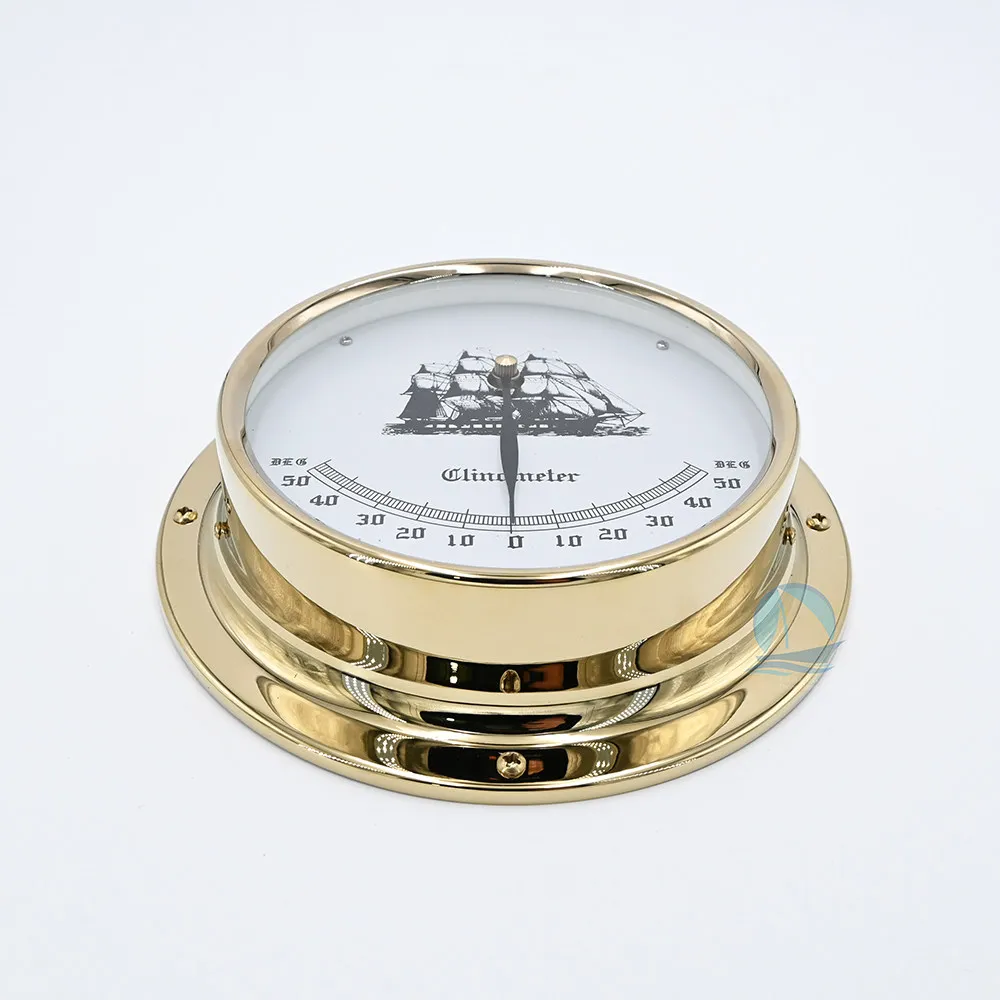 

370241 Marine copper shell bell inclinometer, nautical waterproof and rust-proof positioning inclinometer