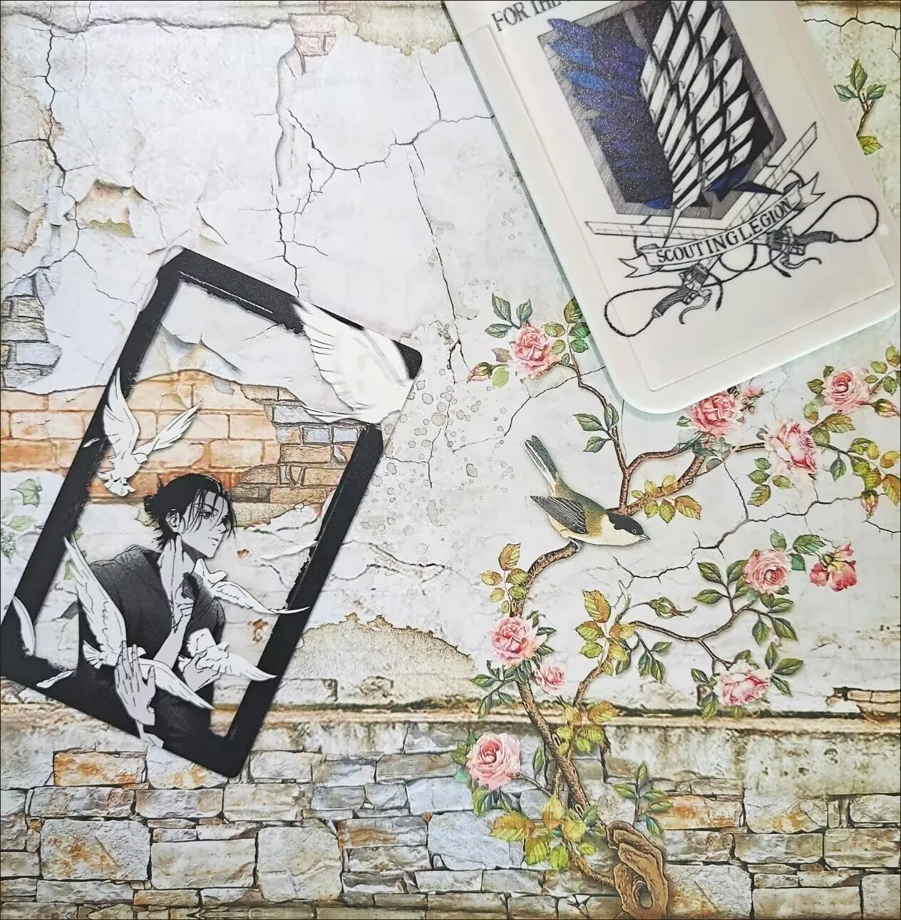 «Атака Титанов» и «Эрен Йегер» акриловые прозрачные карточные настольные украшения высокой четкости с высоким уровнем внешнего вида