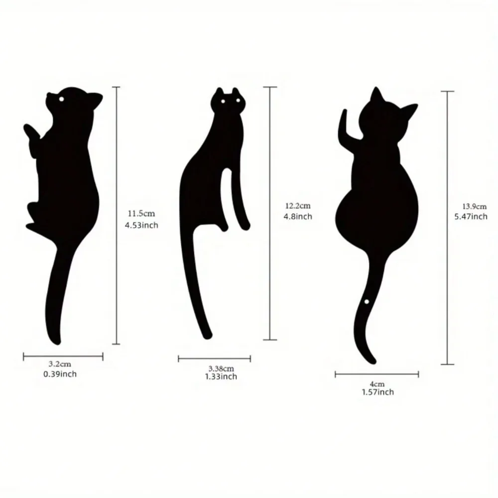Decorazione da parete in metallo con gattino in 3 pezzi - Arte da appendere a tema animale carino per decorazioni per soggiorno, camera da letto e porta