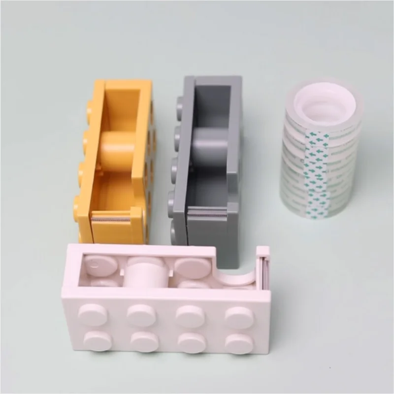 Creative Paper Tape Cutter Office Building Block Shaped Stationery Masking Tape Holder Dispenser Washi Tape Storage Office Tools