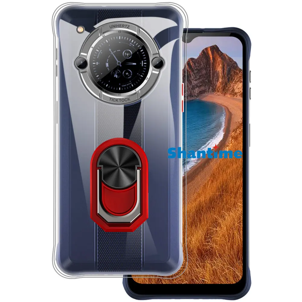 Luxury Shockproof Ring Holder For Unihertz TickTock-E Case Soft Silicone TPU Protective Holder Cover image 3