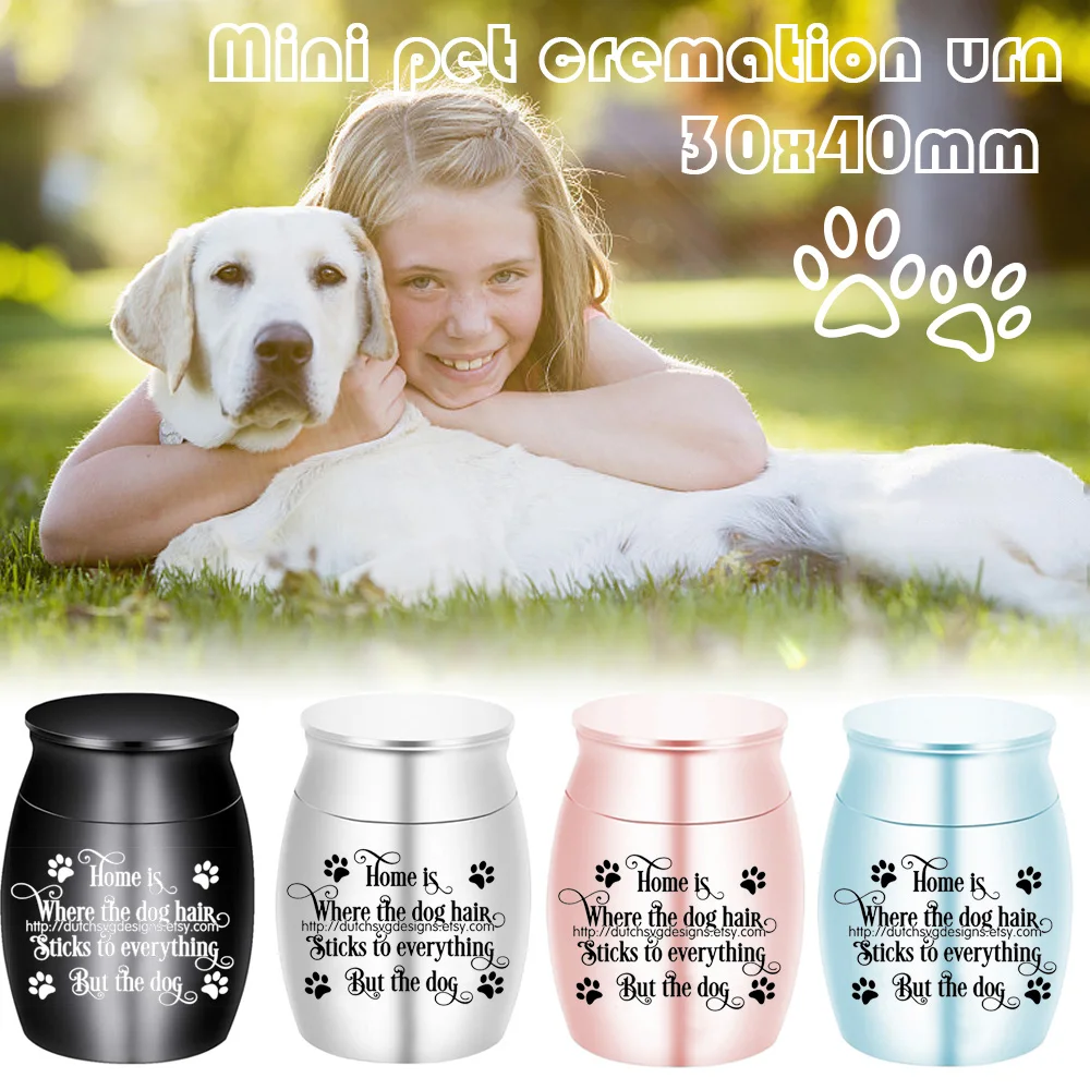 Personalized Small Keepsake Urns for Ashes Mini Cremation Urns Aluminum Alloy Memorial Pet Ashes Holder Animal Memorial Urn