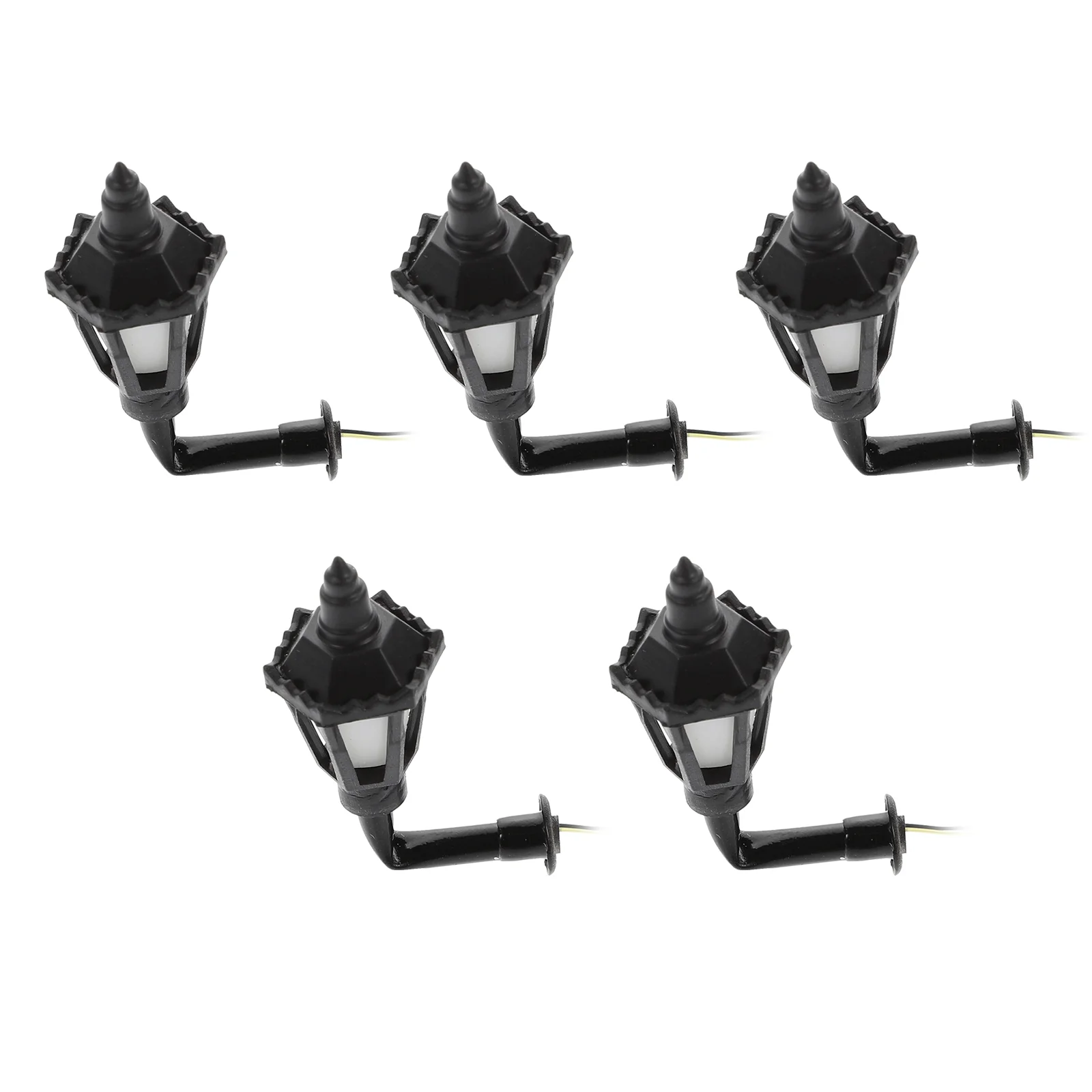 5 Pcs DIY Decorative Wall Lamp Trustworthy Model Light Microlandscape Decoration Simulation Mini Metal Plastic Coffee Table