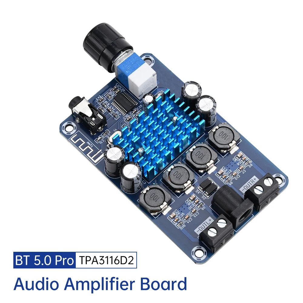 

DC 12~24V Bluetooth Audio Amplifier Module 50W * 2 Dual Channel HiFi Stereo Amplifier for Home Theater Audio Modification