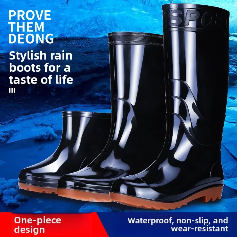 

Мужские резиновые сапоги Waterproof Fiing Seood Gathering Buet Sle Work Se Rubber oes High Tubc резиновые сапоги до середины икры
