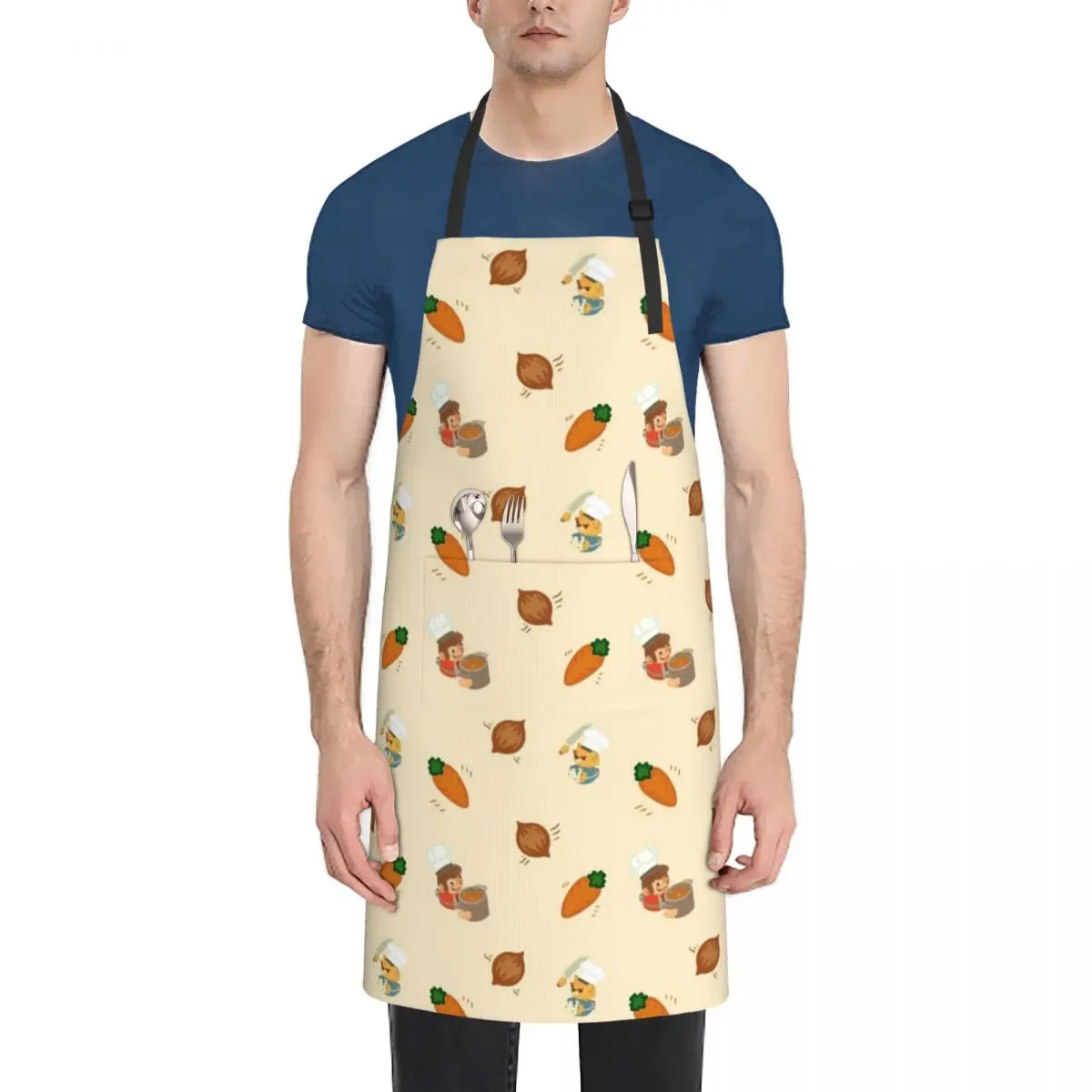 

Cooking Stress (Carrots and Onions) Apron Art professional hairdresser Apron