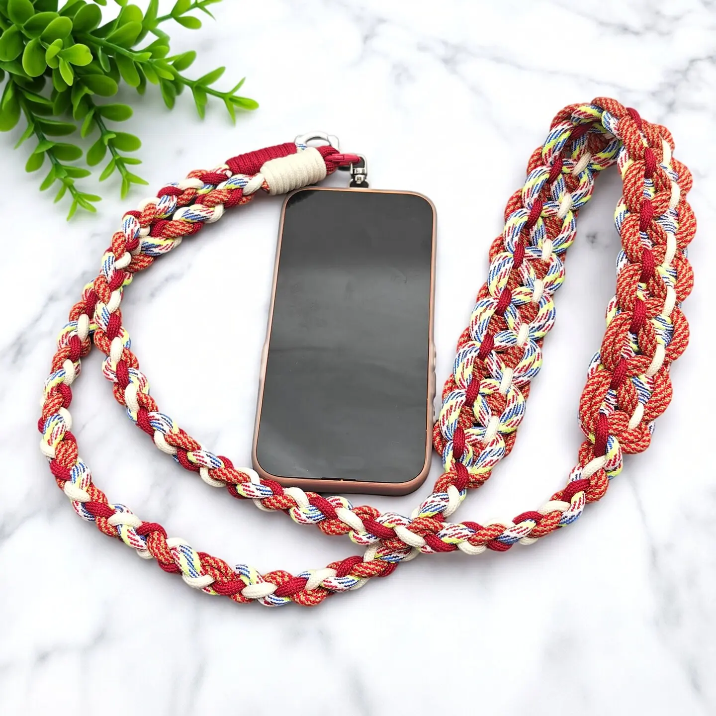 Hand-Woven Mobile Phone Lanyard Nylon Wire Crossbody Pendant Braided Rope Charm Bag Camera Strap