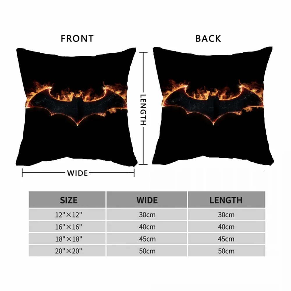 Batmans Decorative Pillowcases Bed Cushions for Living Room Cushion Cover 45*45 Twin Size Bedding Couch Pillows Pillowcase 50x50