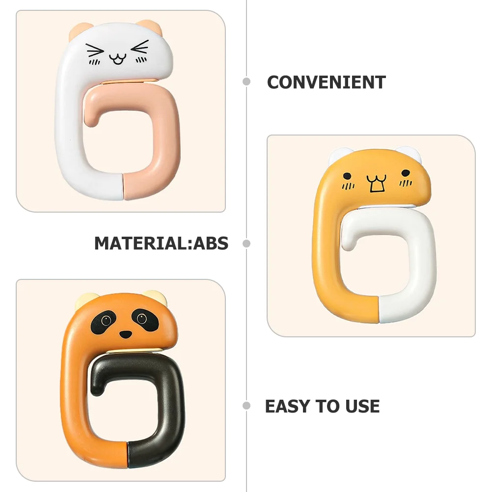 4szt Cartoon Animal Desktop Hook Anti Bag Hooks Handbag Multi function ABS Material Panda Shape Desk Backpack Hooks