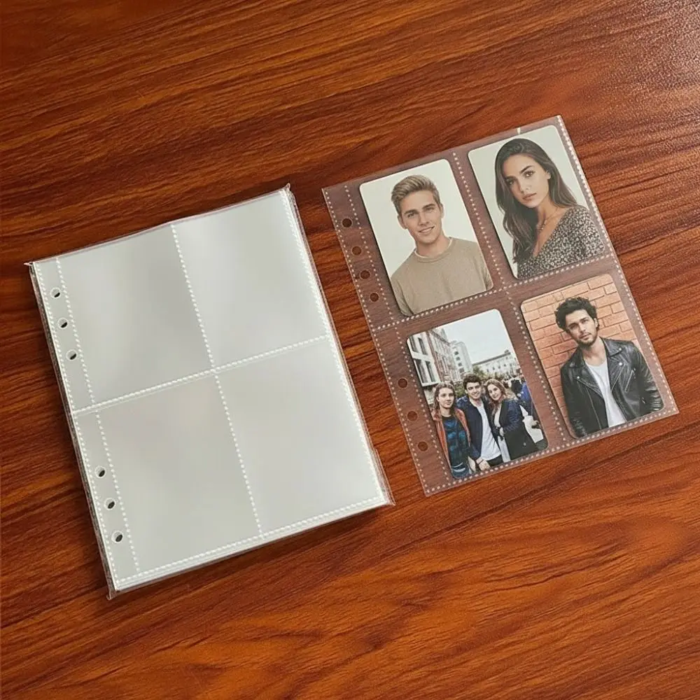 Inner Page Card Binder A5 Photocard Binder Sheets Transparent PP Acid Free Photo Album Refill Pages Photo Album Sleeves